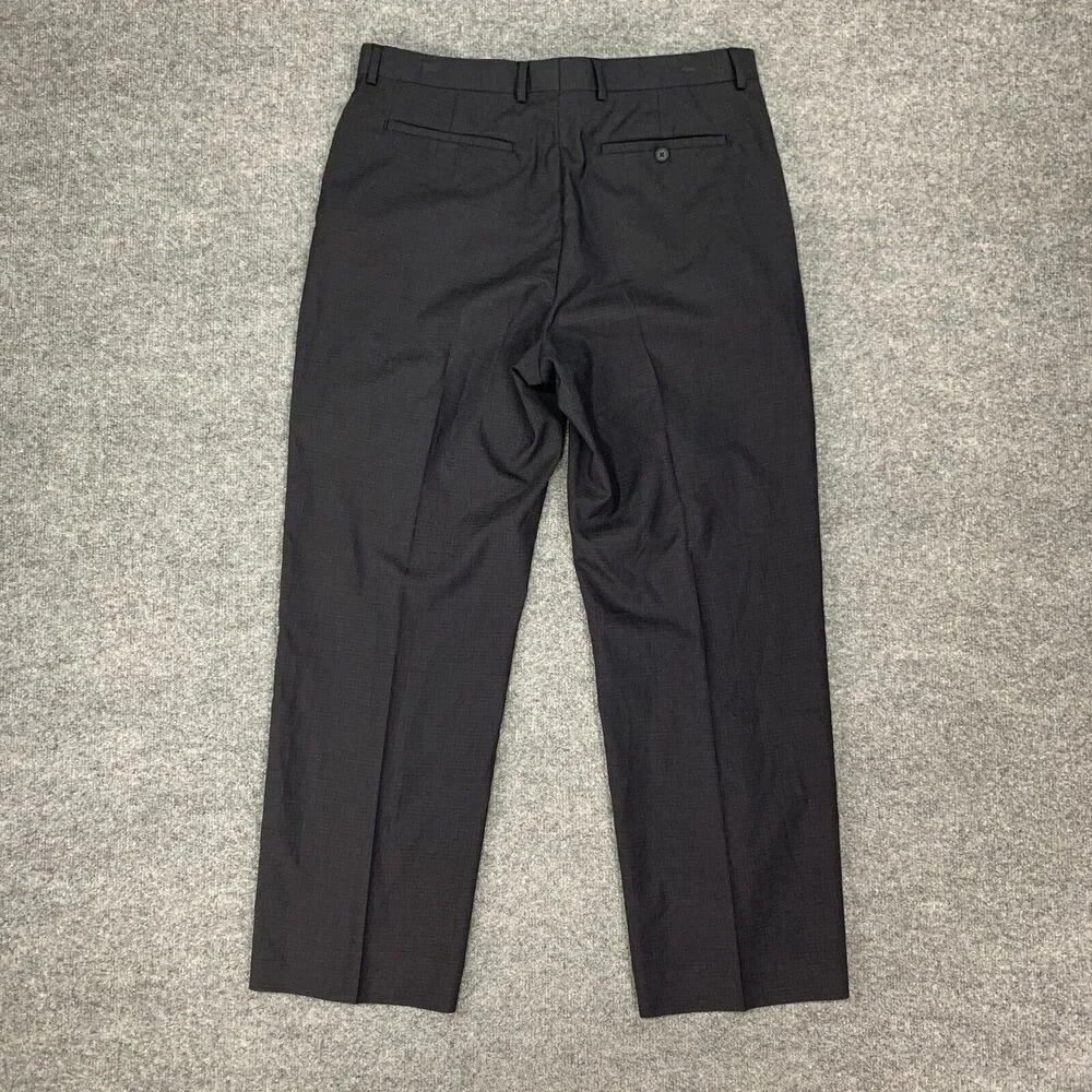 Banana Republic Classic Dress Pant Mens 35 Gray Straight Leg Mid Rise Flat Front